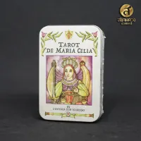 Tarot de Maria Celia ไพ่ยิปซี ไพ่ทาโรต์ สไตล์ฝรั่งเศส สินค้าของแท้ 100% กล่องเหล็ก มีคู่มือภาษาอังกฤษในกล่อง