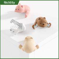 F8C503Y ซิลิกอน ที่ป้องกันขอบ นุ่มนุ่มๆ การ์ตูนหมี อุปกรณ์ป้องกันโต๊ะ น่ารักน่ารักๆ กาวในตัว ฝาครอบแผ่นป้องกัน การป้องกันความปลอดภัยของทารก