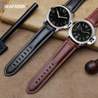 “：{ Retro Watch Band Mens Genuine Leather Watchbands Suitable For Panerai Pam111 Fossil Breitling Watch Strap 22 24Mm