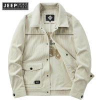 Jeep Spirit 1941เสื้อโค้ทเด็กผู้หญิงผ้าลูกฟูกสำหรับผู้ชายแจ็คเก็ตคอโปโลผู้ชายหลวมขนาดใหญ่