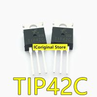 TIP41C TIP42C แบบชิปดั้งเดิม10ชิ้น,ทรานซิสเตอร์พลังงานแบบ T1P41C 220 Npnpower TO220แพ็กเกจ Triode แบบตั้งตรง