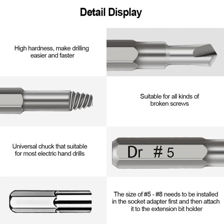 worth-buy-ชุดอุปกรณ์ถอนสกรูที่ทนทาน22ชิ้นความเร็วไกด์ที่เสียหายถอดลวดเครื่องมือดอกสว่านเดรเมลถอดลวดที่ชำรุดสลักเกลียวได้ง่าย