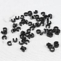 Iamok Mountain Bike 100Pcs Cable Tube Fixing Clip Plastic Pipe Clamp C type Buckle Bicycle Accessoriers