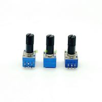 2 Piece 09 Type C10K A20K B20K A50K C50K C100K Stereo Channel Horizontal Volume Potentiometer Flower Shaft Length 15mm 6-Pin