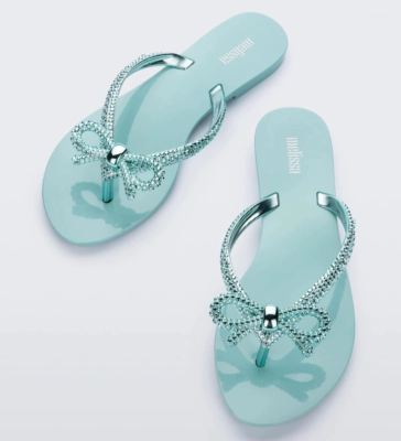 【Ready Stock】NewMelissaˉShoes For Women Flip-Flops Bow Trim Ladies Beach Slippers