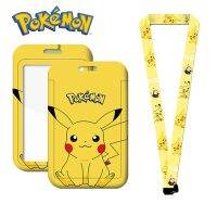 Pikachu Card Cover Kids Campus Hanging Neck Figure Holder Lanyard ID student card