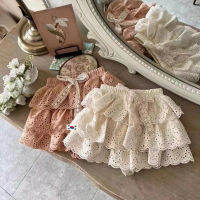 New Korean Design Summer Kids Cake Dresses Solid Color Lace Sweet Princess Skirt for Baby