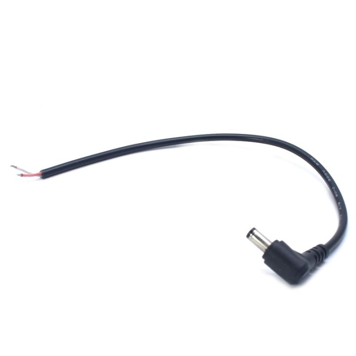 1pcs-dc-5-5x2-5mm-power-plug-90-degree-elbow-single-male-3a-0-3mm2-5-5-2-5mm-all-copper-wire-cable-30cm-wires-leads-adapters