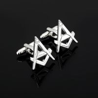 【hot】 Fashion Hot men cuff freemasonry cufflinks silvery masonic buttons sleeve designer for masonry