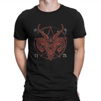 Satan Anti-Christ Goat Lucifer Devil Mystery Classic Mens T-shirt Ba Homet Art Crewneck Top Fun Top Quality