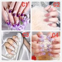 【COD】FLID 24pcs Kuku Palsu 3D Nikah Wedding False Fake Nail Nails Nailart Pengantin Tangan