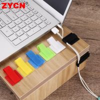 30Pcs 3M Self-Adhesive Reusable Cable Tie Organizer USB Winder Fixed Wire Management Nylon Cord Straps Hook And Loop Fastener Cable Management