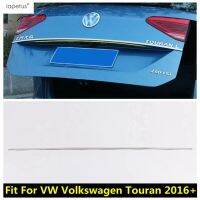 “{》} สำหรับ VW Volkswagen Touran ประตูหลังท้าย2016-2021ไฟท้ายฝาปิดล่างแต่งขอบสแตนเลสสตีลอุปกรณ์ภายนอก