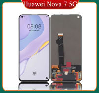 AMOLED ของแท้สำหรับ Huawei Nova 7 5G JEF-AN00หน้าจอสัมผัสแอลซีดีประกอบสำหรับ Huawei Honor 30 BMH-AN10หน้าจอ LCD