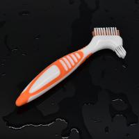 1pc แปรงสีฟันแบบพกพา Ergonomic แปรงทำความสะอาดฟันปลอม Multi-Layered Bristles False Teeth BrushDual Heads Oral Care Tool-Soneye