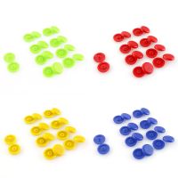 20pcs Safety Car Parts Red Yellow Plastic Car Safety Seat Belt Stopper Spacing Limit Buckle Clip Retainer Seatbelt Stop Button