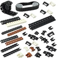 MOC Building Block Part Car Gear Wheel Chains Tank Belt Track Wide Single Double Link Chain Compatible 53992 88323 3873 3711 Toy Building Sets