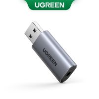 UGREEN 2 in 1 อะแดปเตอร์การ์ดเสียงภายนอก แบบ USB