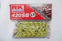 โซ่ RK chain 420 สี LY (เหลือง) โซ่  สีเหลือง อุปกรณ์แต่งรถ อะไหล่แต่งรถ อะไหล่มอเตอร์ไซค์ เวฟ110i  wave110i เวฟ125i ของแต่งเวฟ