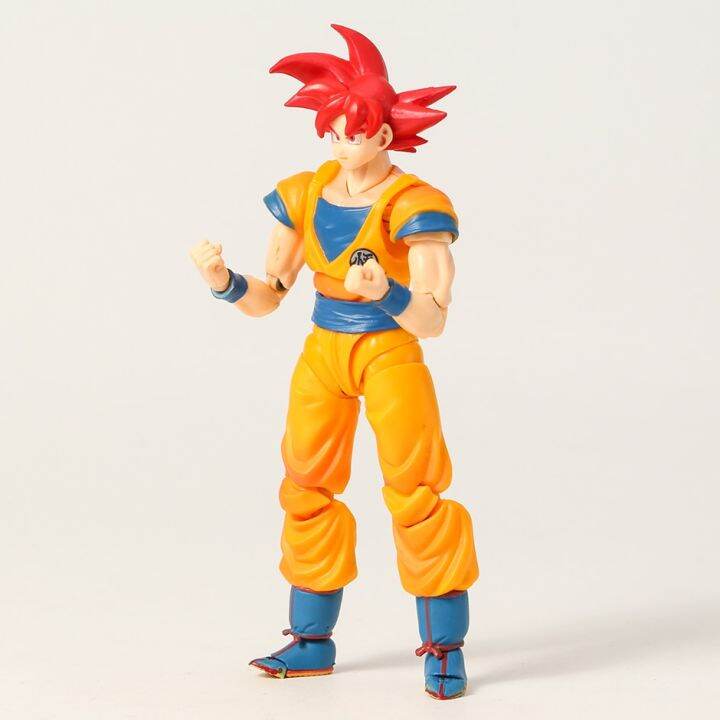 ของเล่นรูปแบบ-brinquedos-ขยับได้ข้อต่อตุ๊กตาขยับแขนขาได้-goku-สีแดงเทพซุปเปอร์ไวย่าดราก้อนบอล-z-shf