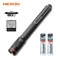 NICRON 1W 2xAAA Color Match Pen Flashlight 120LM 61M Beam Distance Waterproof IP65 Mini Home Torch Lamp B22 For Maintenance etc B22