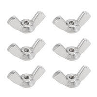 6pcs #6-32 Wing Nuts 304 Stainless Steel Shutters Butterfly Wing Nut Hand Twist Tighten Fasteners Parts-GONGXI