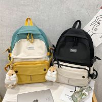 CC school bag Korean girl Harajuku ins style backpack womens waterproof Nylon backpack14 inch laptop backpack