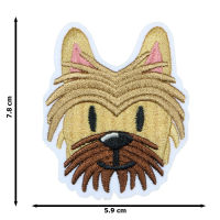 JPatch - หัวสุนัข หมาน้อย ชิสุ สีน้ำตาล ตัวรีดติดเสื้อ อาร์มรีด อาร์มปัก มีกาวในตัว การ์ตูนสุดน่ารัก งาน DIY Embroidered Iron/Sew on Patches