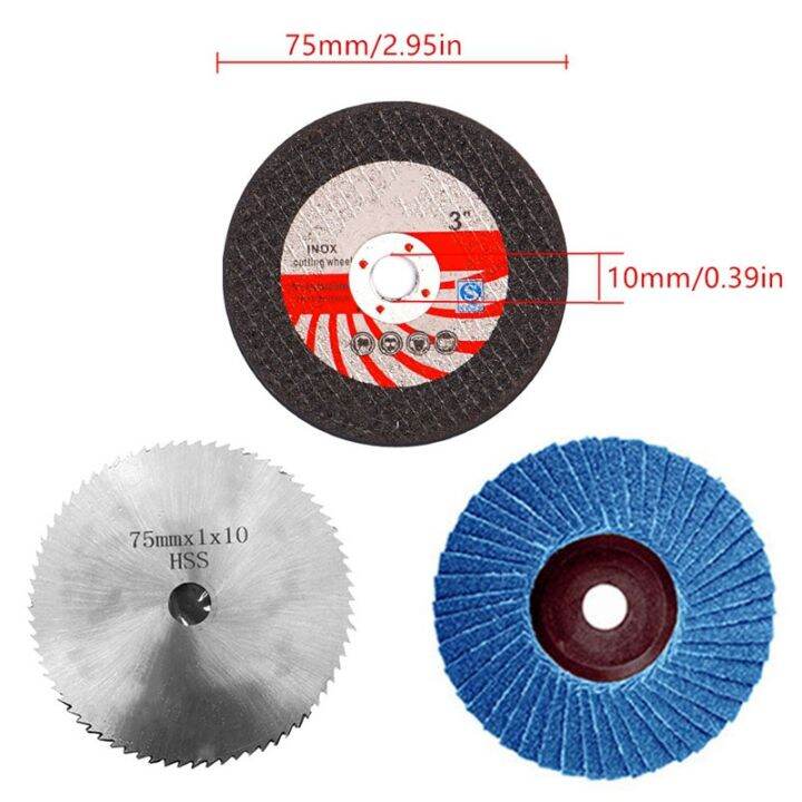 16pcs-75x10mm-angle-grinding-wheel-set-wood-metal-cutting-disc-hss-carbide-polishing-sheet-for-12v-mini-angle-grinder