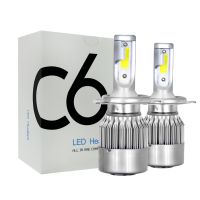 ( Pro+++ ) ไฟหน้ารถยนต์ LED C6 H4 หลอดไฟรถยนต์ ไฟหน้า ไฟหน้ารถLED C6 ขั้ว H4 สว่าง3600lm อุณหภูมิสี6000k ของแท้ ส่งจากกรุงเทพ คุ้มค่า ไฟ ตัด หมอก led ไฟ ตัด หมอก โปรเจคเตอร์ ไฟ ตัด หมอก มอเตอร์ไซค์ ไฟ ตัด หมอก รถยนต์