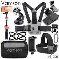 Vamson สำหรับ10 9กล้องเพื่อการกีฬาทั่วไปชุดอุปกรณ์สามประเภทของขาตั้งสำหรับ Go Pro ฮีโร่10 9 8 7 6สำหรับ H8r Vs170