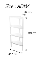 KEYWAY AE - 834  ชั้นวางของเข้ามุมสามเหลี่ยม ขนาด 33 x 46.5 x 100 ซม. แข็งแรง ต่อง่าย ราคาถูก ส่งจากไทยส่งของทุกวัน