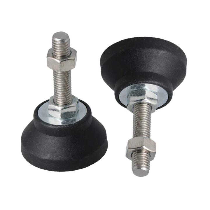 adjustable-fixed-threaded-pole-leveling-foot-leg-leveler-50mm-base-dia-m12x80mm-for-tables-to-adjust-height-pack-of-4-furniture-protectors-replacemen