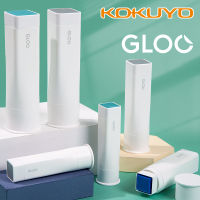 KOKUYO GLOO กาวแท่งสีฟ้าสีขาวมุมขวากาวแข็งกาววางเครื่องมือสำหรับแฟ้มไดอารี่เครื่องเขียนสำนักงานโรงเรียน F515-Bajinde