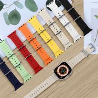 Ocean strap For Apple watch band 49mm 45mm 44mm 40mm 41mm 42mm 49 45 mm silicone correa bracelet iWatch Ultra series 7 6 3 se 8