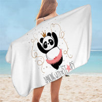 BeddingOutlet Panda Bath Towel Bathroom Microfiber Cartoon Beach Towel Animal Kids Teen Shower Towel Summer Blanket Toalla