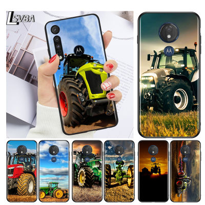【CW】Farm Vehicle Tractor for Motorola G9 G8 G E7 E6 One Play Marco Hyper Fusion Stylus Power Edge Plus Black Phone Case