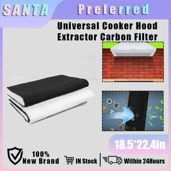 18.5*22.5in Black Kitchen Smoke Range Hood Filter Universal Activated