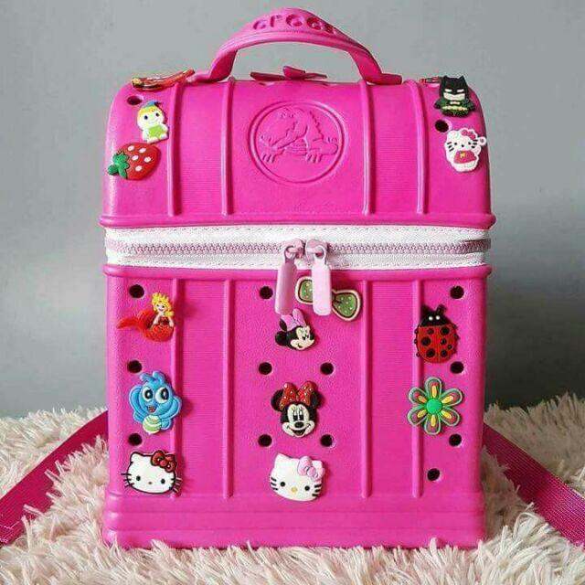 Crocs backpack for Kids with Free 20 assorted Jibbits Korean fashion
