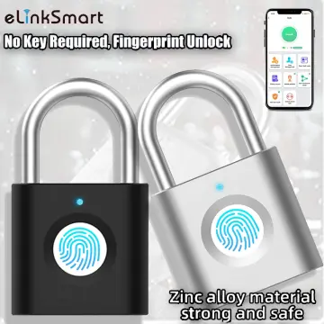 Fingerprint Padlock eLinkSmart Digital Padlock Locker Lock Metal Keyless  Thumbprint Lock for Gym Locker, School Locker, Backpac