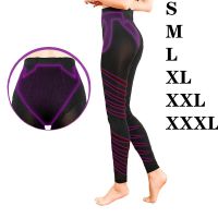 CW3XL ขนาดใหญ่เอวสูง Slimming Leggings ผู้หญิงกางเกงความดันไม่มีรอยต่อ Cropped Elastic ขาบางแน่นท้องการบีบอัด