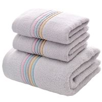 Blue Color Towel Set of 3 Pieces Bath Towels Pink Color Face Towels Family Large Towels Men Hair Towels