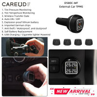 CAREUD D580C-WF ระบบตรวจสอบความดันลมยางภายนอกพร้อมเซ็นเซอร์ 4 ตัว CIG Power พอร์ต USB ชาร์จ