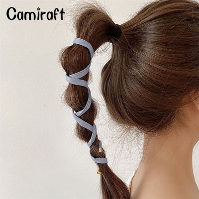 Camiraft เชือกที่แต่งผมสวยหรูแฟชั่นเรียบง่ายเชือกผูกผมเรียบง่ายสไตล์ K สำหรับเครื่องประดับผมผู้หญิงหญิงสาว2023เกาหลี