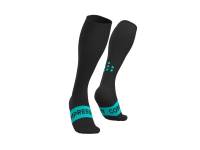 Compressport ถุงเท้ายาว สำหรับวิ่ง Full Socks Race Oxygen Black สีดำ