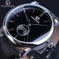 Forsining Style Mens Fashion Casual Simple Mechanical Movement Automatic Mechanical Watch 【QYUE】