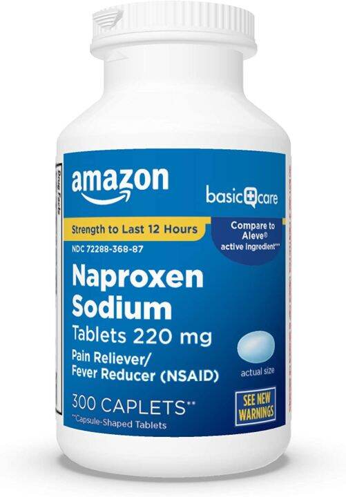 Amazon Basic Care Naproxen Sodium Tablets Menstural Period Fever Reducer arthritis muscular