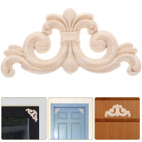 ROSENICE【HOT】 4 pcs ประตูตู้ไม้ Appliques Decor ดอกไม้แกะสลัก Appliques ตกแต่ง Onlays ไม้ Decors