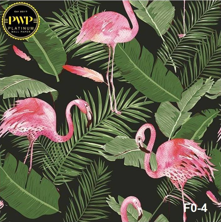 Tropical wallpaper with pink flamingo, tropical leaves, monstera leaves,  jungle wallpaper #3100 | California Wallpaper