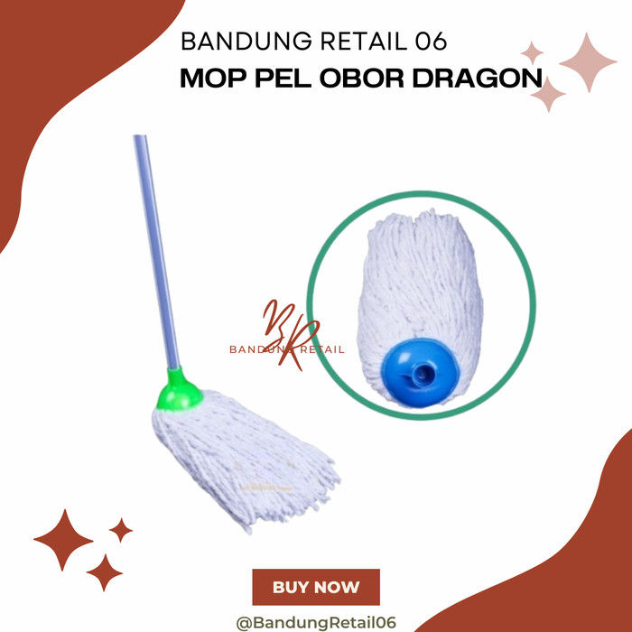 Pel Lantai Obor Dragon Lap Pel Dragon Mop Gagang Murah Alat Pel